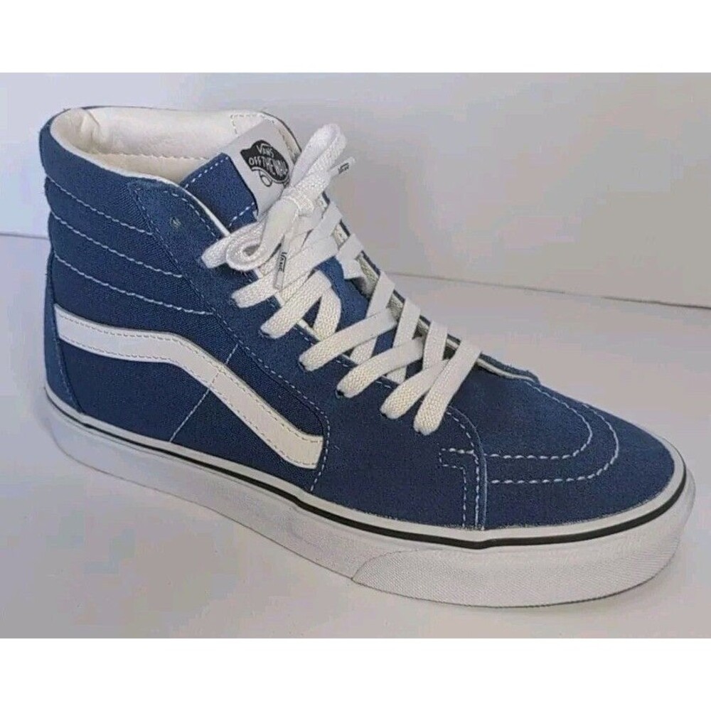 VANS off The Wall Sk8-Hi Skateboard Shoes Blue White US Men's 6.0/ Women's 7.5